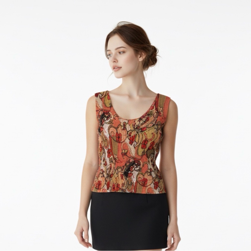Elegant Multicolor Sleeveless Top